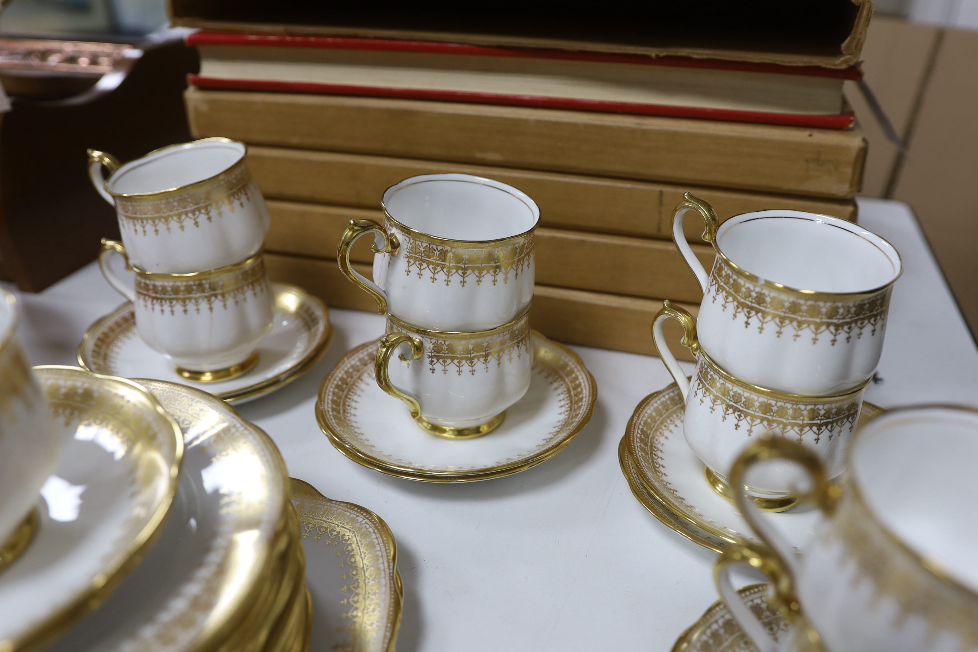 A Royal Albert gilded tea set
